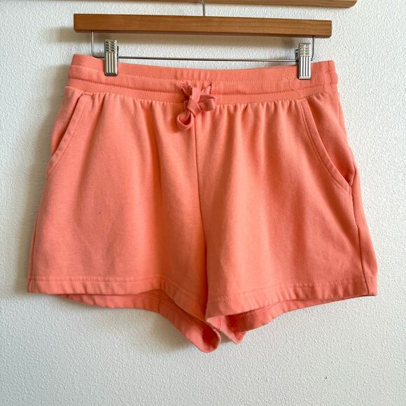Colsie Orange Coral Fleece Lounge Sleep Shorts Women's Medium - Picture 1 of 6